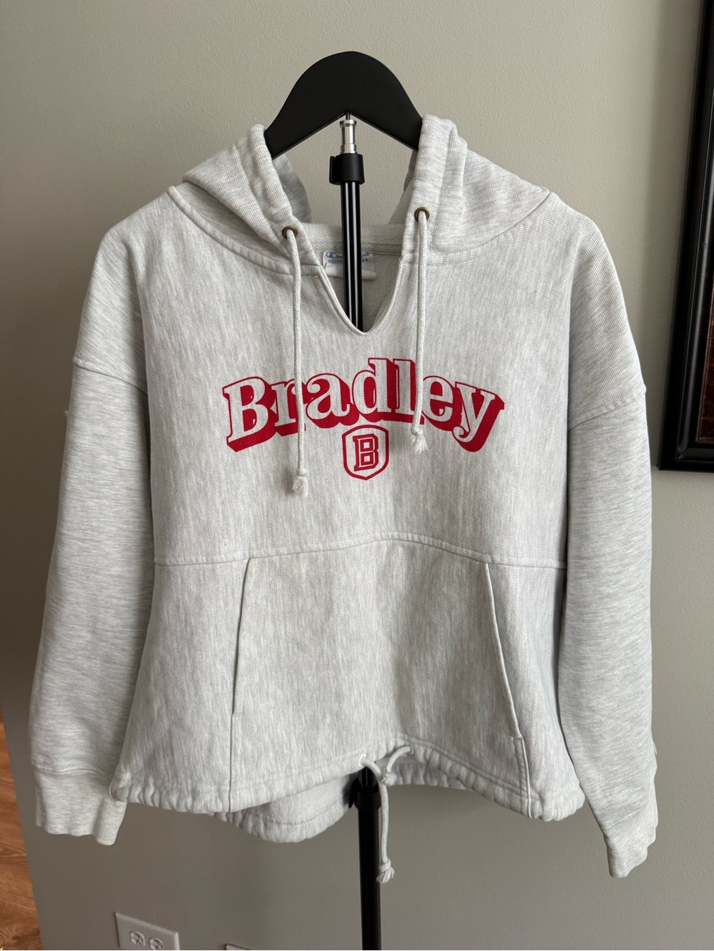 Champion Light Gray Bradley Logo Pullover Hoodie